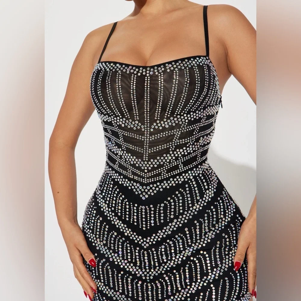 Grace Embellished Mini Dress - Picture 3 of 16